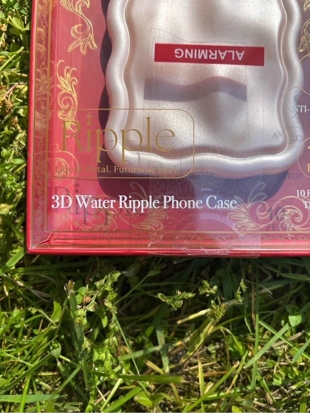 Artikl 3D Ripple Wave Phone Case for iPhone 15 - Pearl Pink